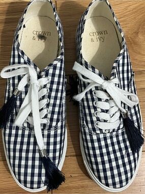 Crown and Ivy gingham check shoes